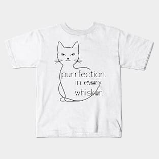 Cat Lover - Purrfection In Every Whisker Kids T-Shirt